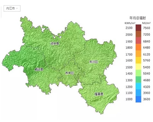 【收藏】四川省各市太阳能资源分布地图图片