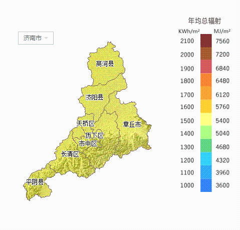 【必备】山东省所属各市太阳能资源分布 地图 集锦