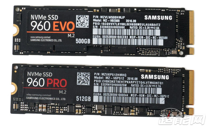 三星960 PRO\/EVO M.2 SSD对比评测:960系列