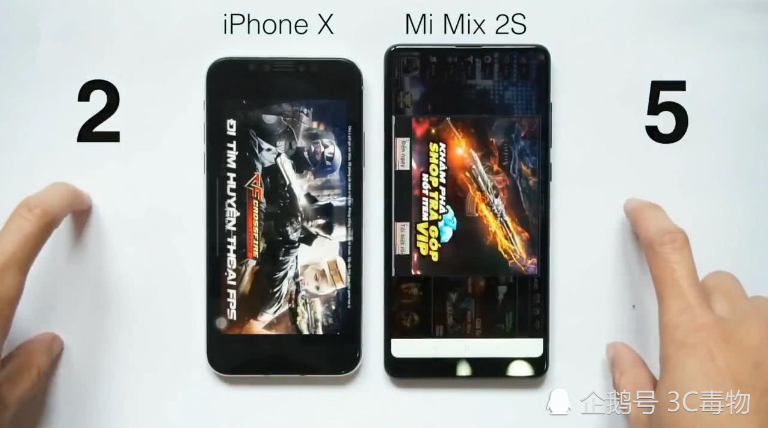 性能对比测试:同为旗舰机,iPhoneX差小米MIX2